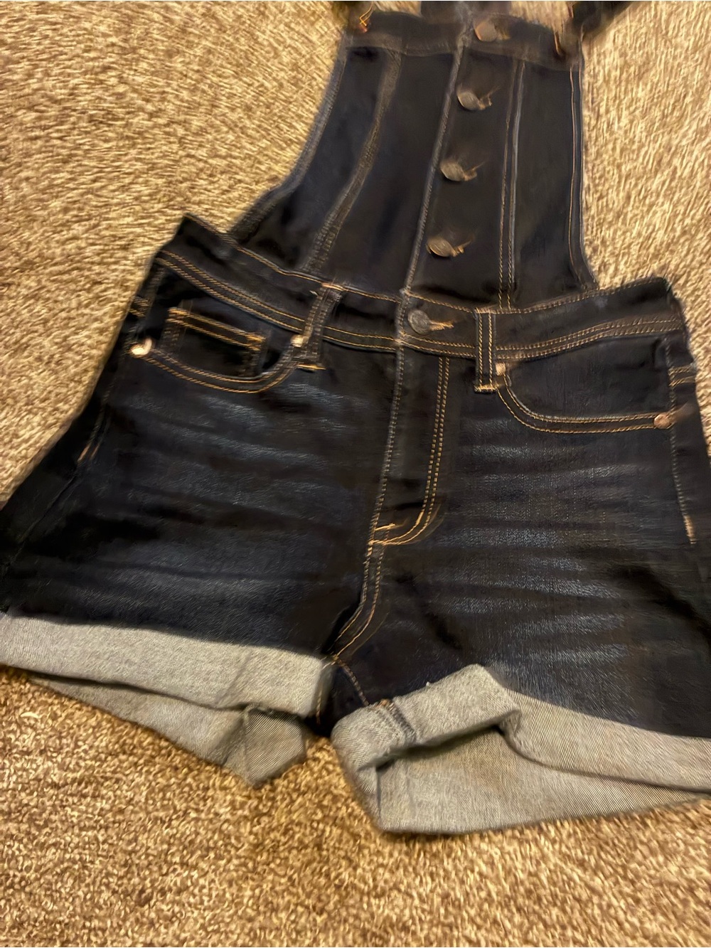 GUESS Short Overalls with Button Front